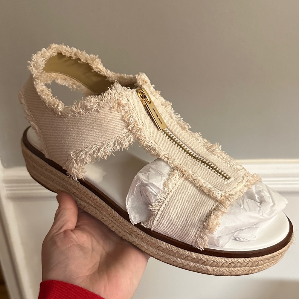 Michael Kors Cream Espadrille Sandals